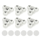 6Sets Self Adhesive Caster Wheels, 63x58x20mm Sticky Pulley,360° Rotation Universal Wheel for Coffee Maker Toaster Storage Bins Trash Can(White)