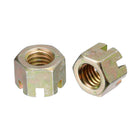 5Pcs M10x1.5mm Hexagon Slotted Nut, Grade 8 Carbon Steel Hex Castle Nuts, Color Zinc