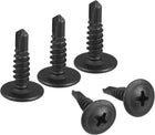 Phillips Head Self Tapping Screws, #8 x 5/8" Carbon Steel Self Drilling Sheet Metal Screw Black 500pcs