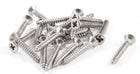 20mm x 3mm Thread Diameter Stainless Steel Crosshead Self Tapping Screw 20Pcs