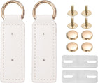 1 Set D-Ring Buckle, Leather Purse Clasp Wallet Hanging Buckle for Making Handbag Wallet DIY Craft White