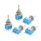 a14071400ux0103 AC 125V 6 Amp SPDT 3-Position 3 Pins Terminals Toggle Switch 5 Piece, 0.31" Width, 1.3" Length