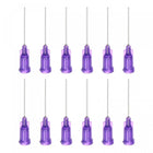Industrial Blunt Tip Dispensing Needle with Luer Lock for Liquid Glue Gun, 21G 1", 20 Pcs (Purple)