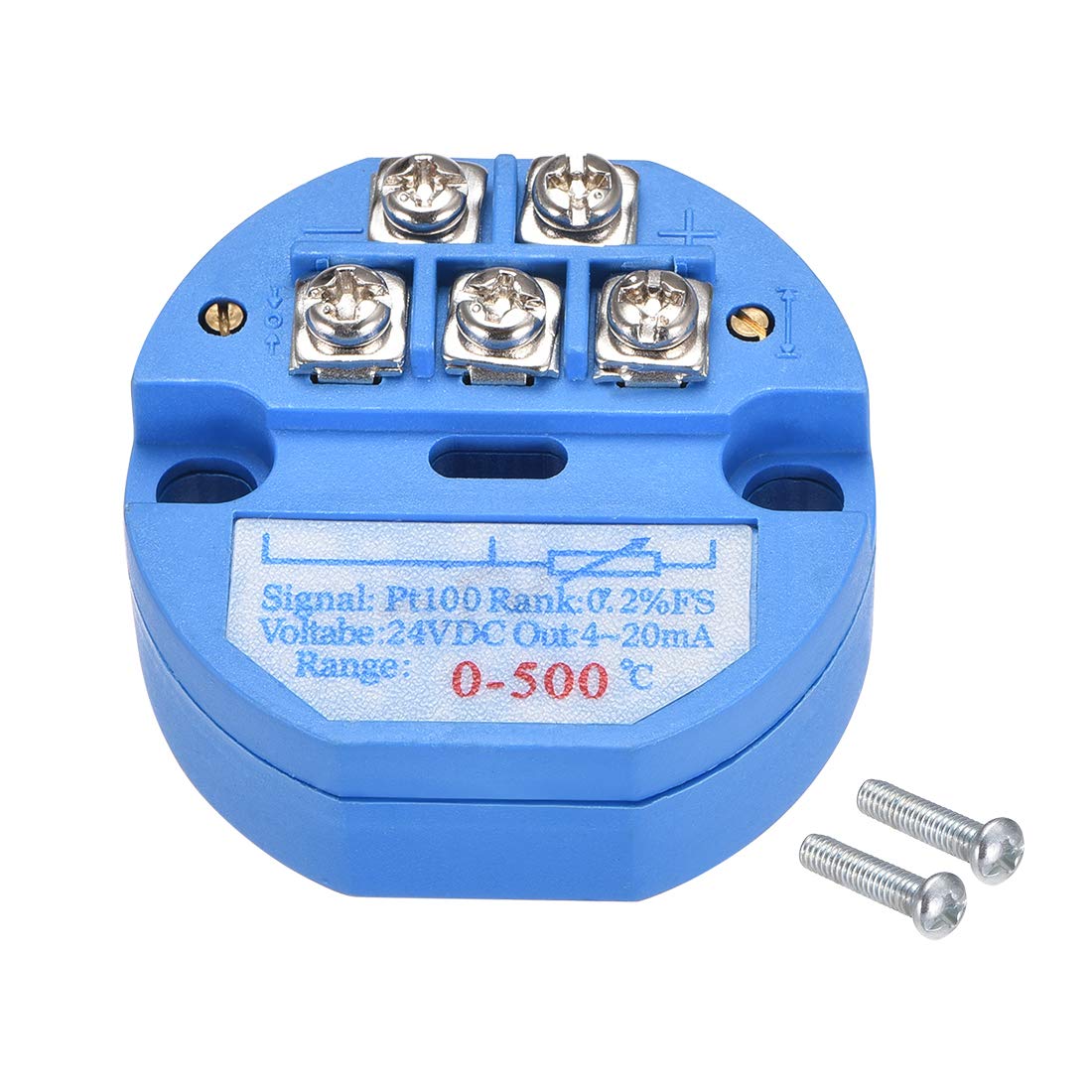 PT100 Temperature Sensor Transmitter 24V DC 4-20mA 0℃ to 500℃