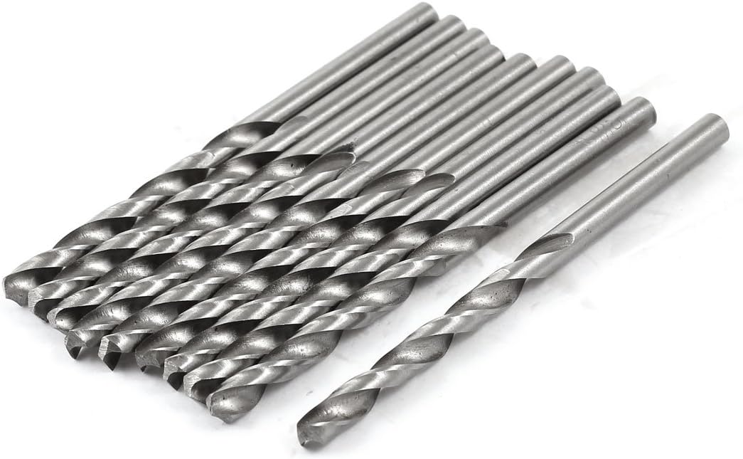 10Pcs HSS 4.5mm Cutting Dia Twist Drilling Bit for Metal Working
