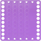 20 Hexagonal Positions Plastic Embroidery Floss Board 3.15 Inch x 7.68Inch Row Line Thread Yarn Holder Cross Stitch Thread Card Purple 5pcs