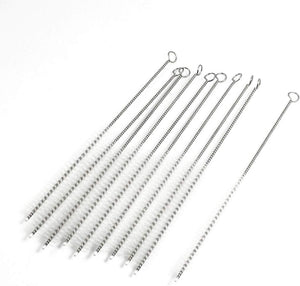 10 Pcs 10mm Dia Chemistry Test Tube Bottle Nylon Washing Brush Tool White