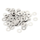 M4x10mmx0.5mm Stainless Steel Round Flat Washer for Bolt Screw 100Pcs
