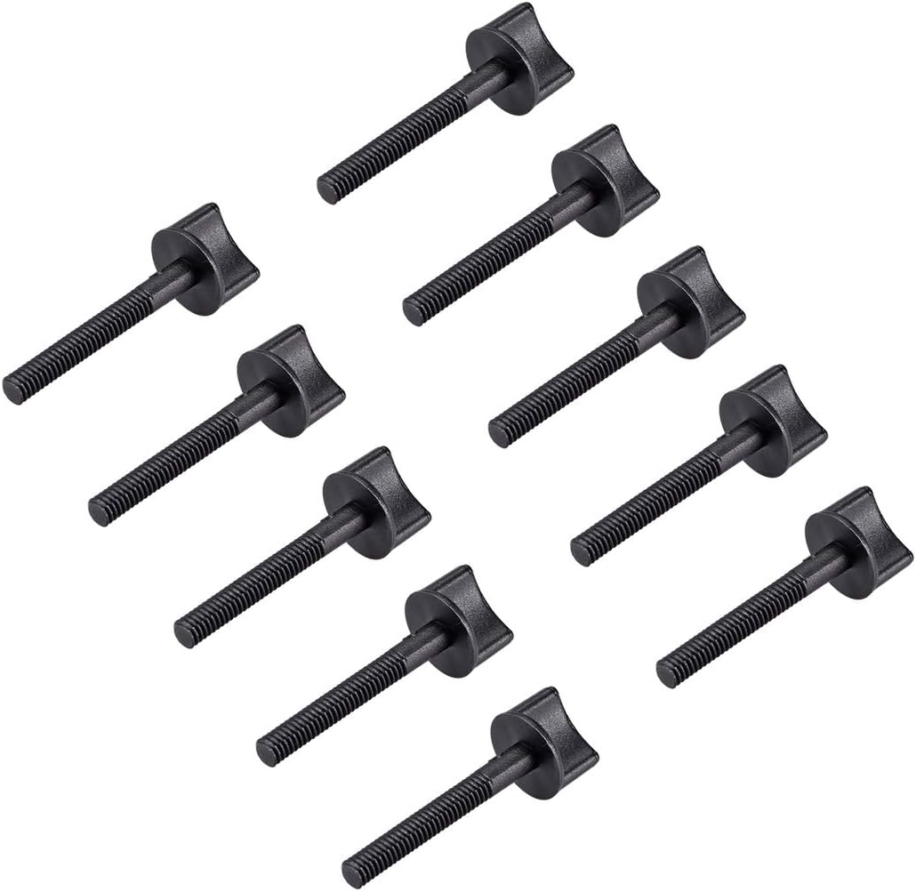 M6 x 30mm Thumb Screw Bolt 40mm Rod Hand Driven Spade Nylon Plastic Screws Metric Partial Thread for RC Model Aircraft 10 Pcs