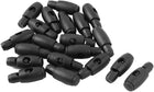 LinkMejor Plastic Outdoor Bungee Single Hole Cord Lock Toggle Stop Slider 20pcs Black