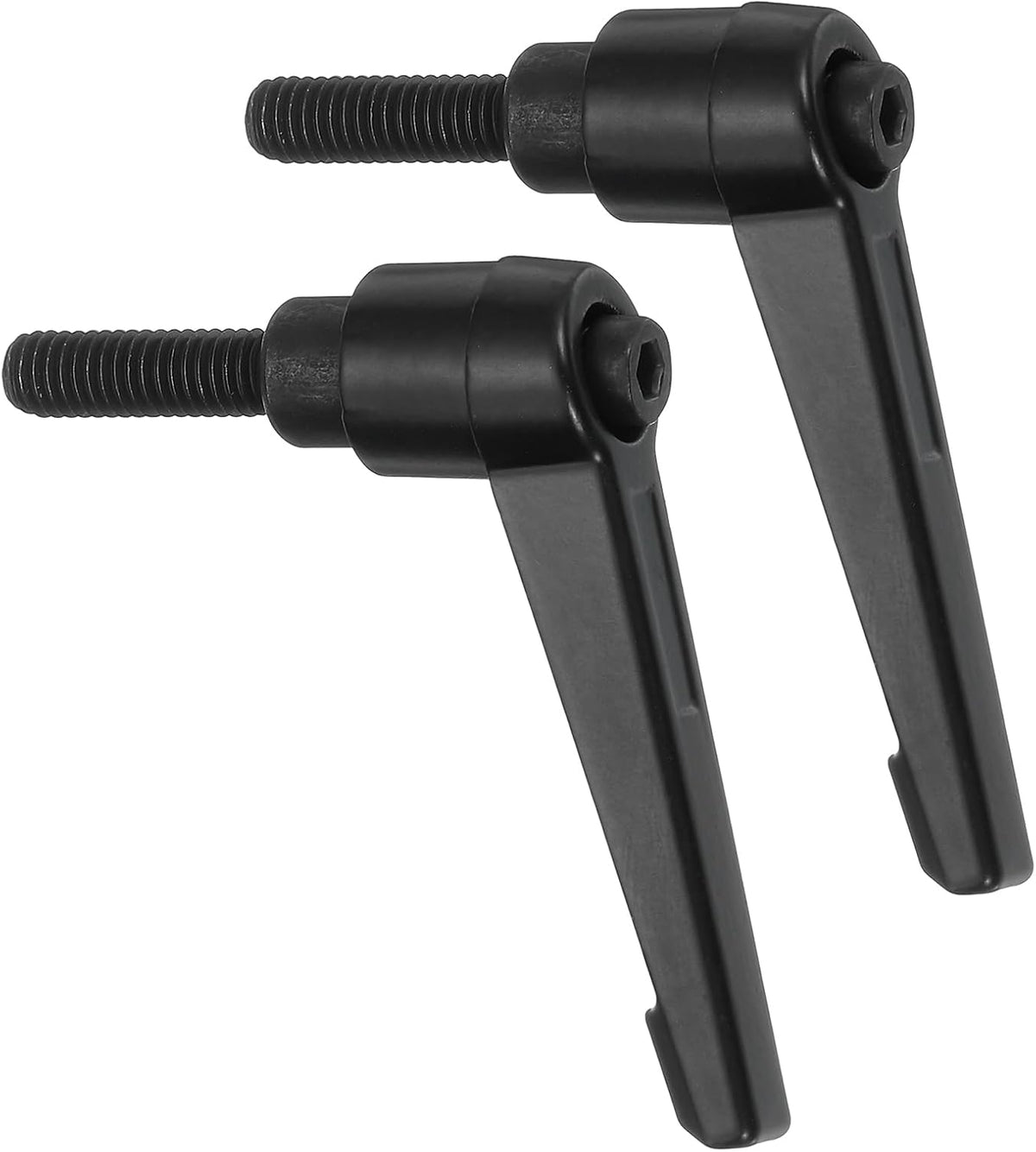 2Pcs M6 x 20mm Adjustable Knobs Handle Male Thread Push Button Ratchet Quick Release Locking Rotating Bolt for Lathe Machinery, Black