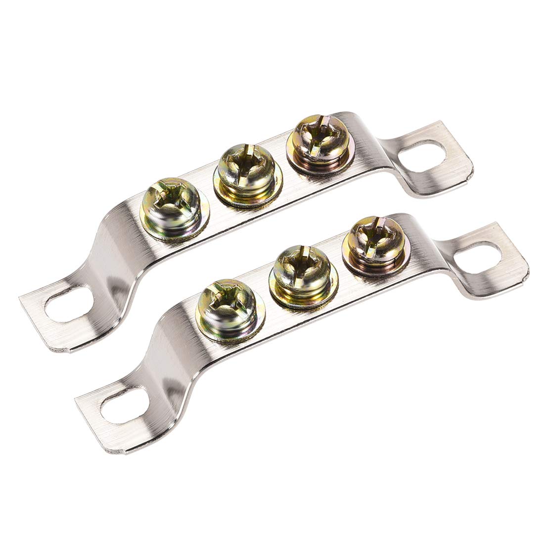 Terminal Block Connector Bar 3 Positions Single Row Ground Wire Bridge Design Electric Barrier Bar 2 Pcs