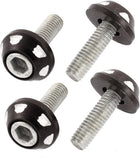 4 Pcs Schwarzes Kappen Auto Kennzeichenrahmen Schraube