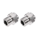 Exhaust Muffler G1/8 Male Thread Strainer Stainless Steel Breather Pneumatic Air Flat Muffler 2pcs