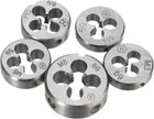 5pcs Metric Thread Die Set M3 x 0.5 M4 x 0.7 M5 x 0.8 M6 x 1.0 M8 x 1.25 Right Hand Thread Round Threading Dies Tool Kit