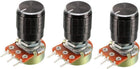 3Pcs 5K Ohm Variable Resistors SingleTurn Rotary Carbon Film Taper Potentiometer with Knobs