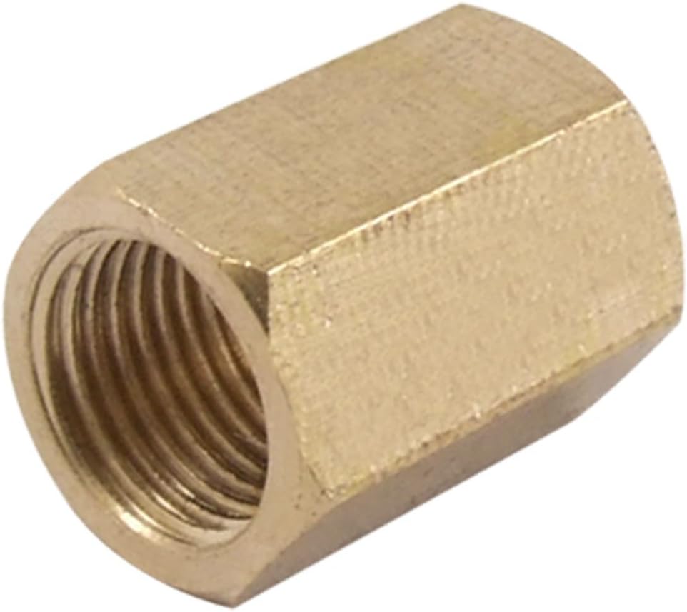 1/8" x 21/32" Female Threaded Rod Coupler Nut Brass Pipe Straight Connector