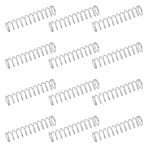 50Pcs 304 Stainless Steel Compression Springs, 0.5mm x 10mm x 50mm Small & Tiny Pen Spring for Home Repair & DIY, Workshop & Industrial Use, (Silver Tone)