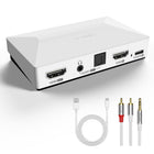 HDMI Audio Extractor 4K60 Opt 3.5mm Jack Adapter SplitterConverter AUX Hvid