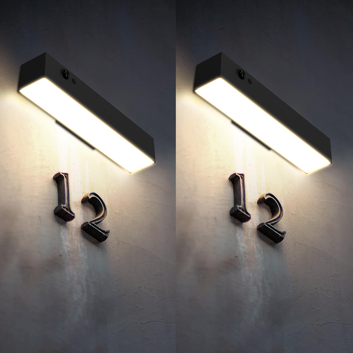 LinkMejor Lampion Solar Dinding Luar, 2Pcs Lampion Solar dengan Sensor Gerakan