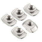 Sliding T Slot Nuts, M3 Half Round Roll in T-Nut for 2020 Series Aluminum Extrusion Profile, Carbon Steel Nickel-Plated, Pack of 50