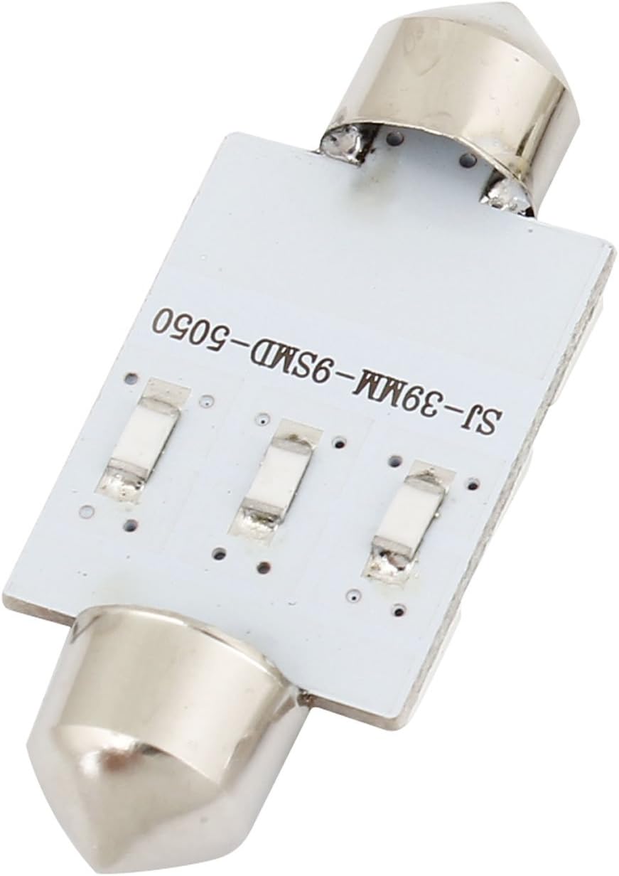 2Pcs 39mm 9-LED Lumière Blanche Panneau de Festoon