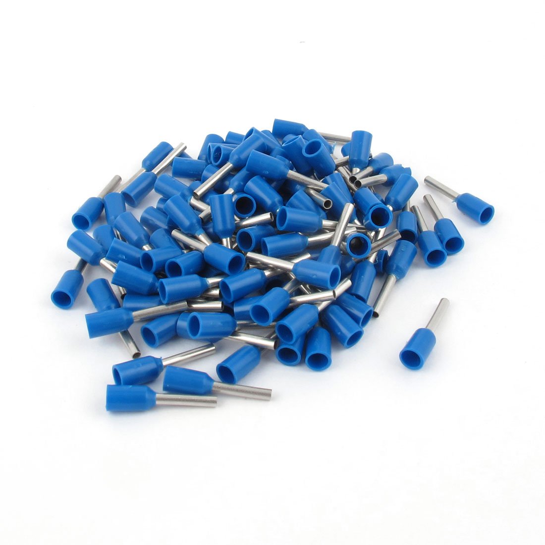 Wire Crimp Terminal Insulated Ferrule E7508 20AWG with 100 Piece, 0.75 mm, Blue