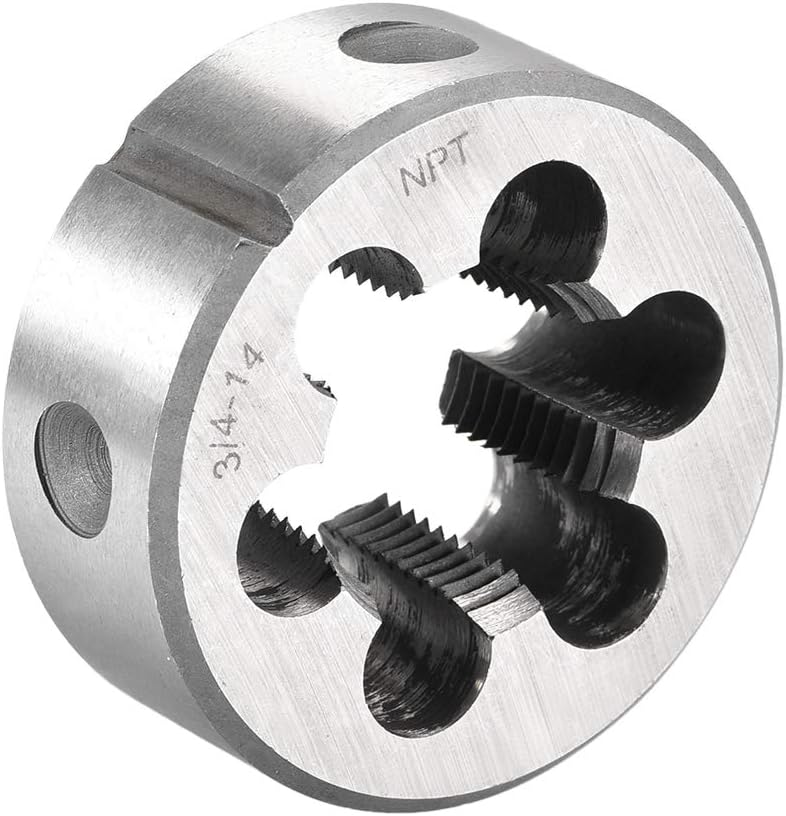 3/4"-14 NPT Round Die, Machine Thread Right Hand Threading Die, High Speed Steel (HSS) Screw Thread Cutting Die