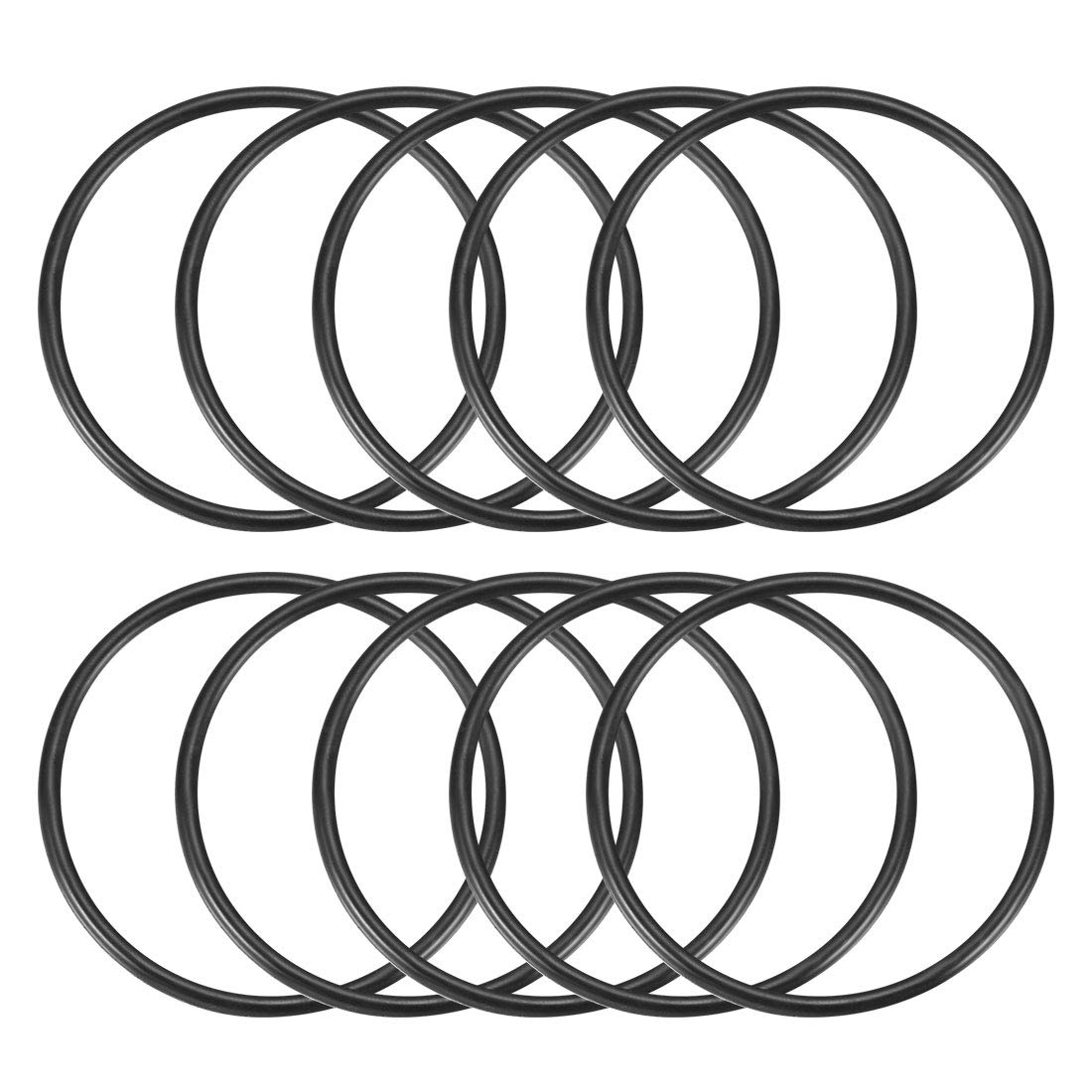 Nitrile Rubber O-Rings, 58mm OD 52mm ID 3mm Width, Metric Sealing Gasket, Pack of 10
