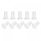 M5 x 12mm Plastic Phillips Machine Screws, PC Flat Head Machine Bolts Transparent 25pcs