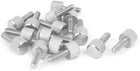 Computer PC Case M4 x 12mm Stainless Steel Flat Head Knurled Thumb Screw 15pcs