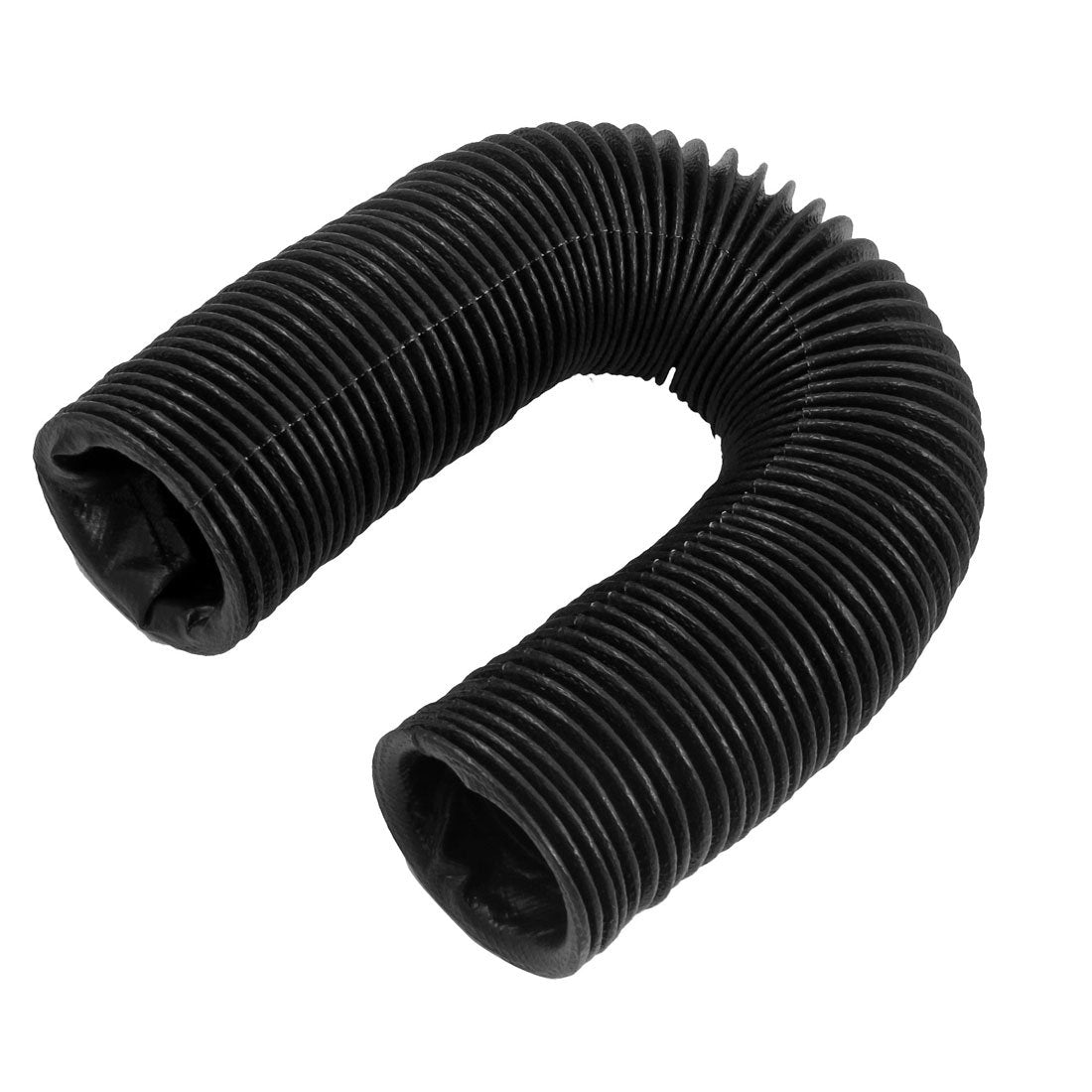 a12092500ux0596 50mm Dia Black Rubber Corrugated Sleeve Flexible Moulded Bellows, Rubber