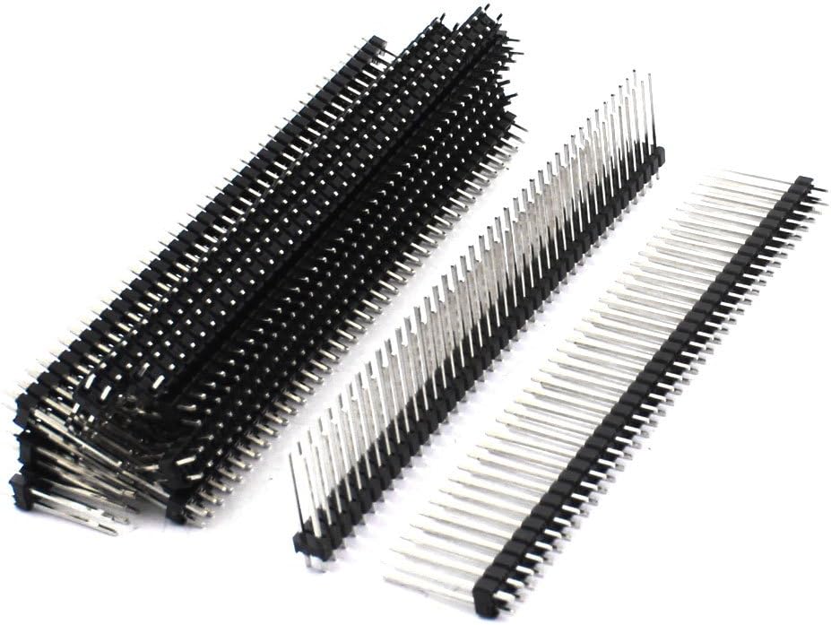 10Pcs 2.54mm 80Pin Double Row Straight Pin Header Connector Strip 20mm