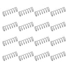 50Pcs 304 Stainless Steel Compression Springs, 0.6mm x 7mm x 20mm Small & Tiny Pen Spring for Home Repair & DIY, Workshop & Industrial Use, (Silver Tone)