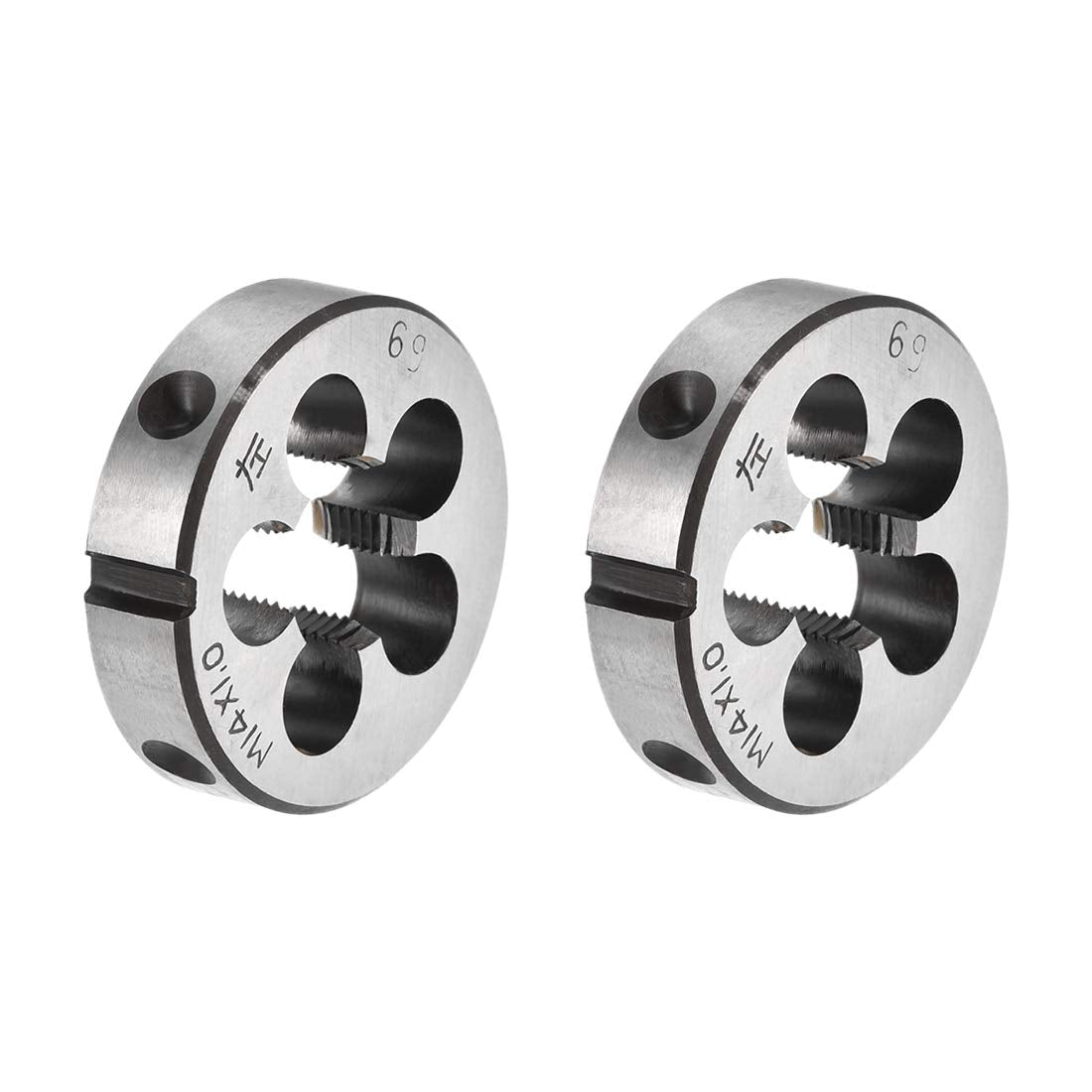 M14 X 1 Metric Round Die, Machine Thread Left Hand Threading Die, Alloy Tool Steel Screw Thread Cutting Die, 2pcs