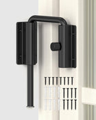 LinkMejor Inel de Încuietoră pentru Ușă Glisantă, 90/180 Grade Încuietorile U-Bolt pentru Magazie, Negru 1Pc