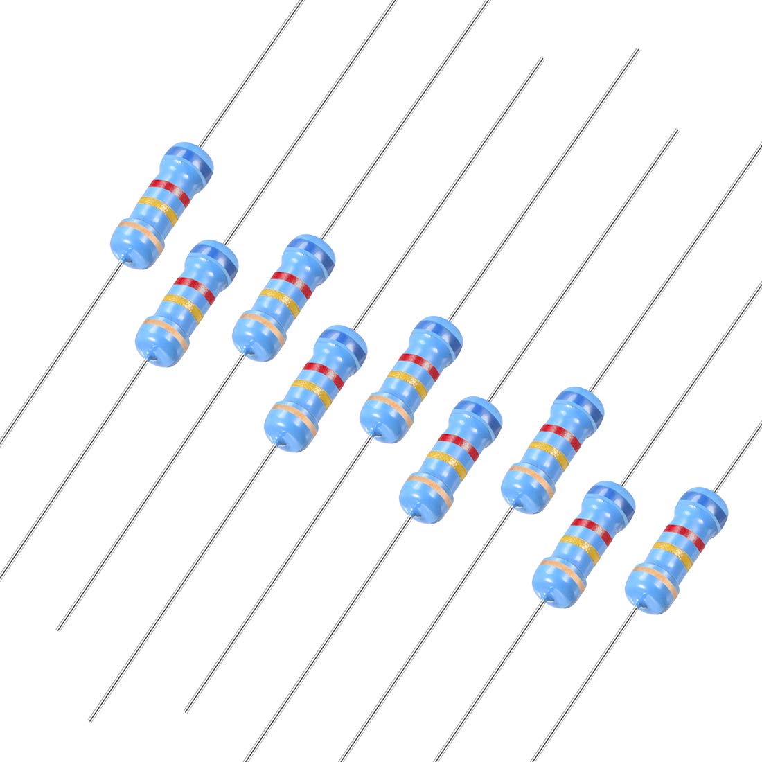 20Pcs 620K Ohm Resistor, 1/2W 5% Tolerance Carbon Film Resistors, Lead, 4 Bands for DIY Electronic Projects and Experiments