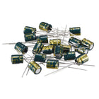 Aluminum Radial Electrolytic Capacitor Low ESR 100uF 35V 105 Celsius 3000H Life 6.3x7mm High Ripple Current Low Impedance 20pcs Green