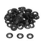 150PCS 65Mn Steel Internal Tooth Push on Locking Washers M6 x 16mm Speed Clips Fasteners, Push Nut Washers