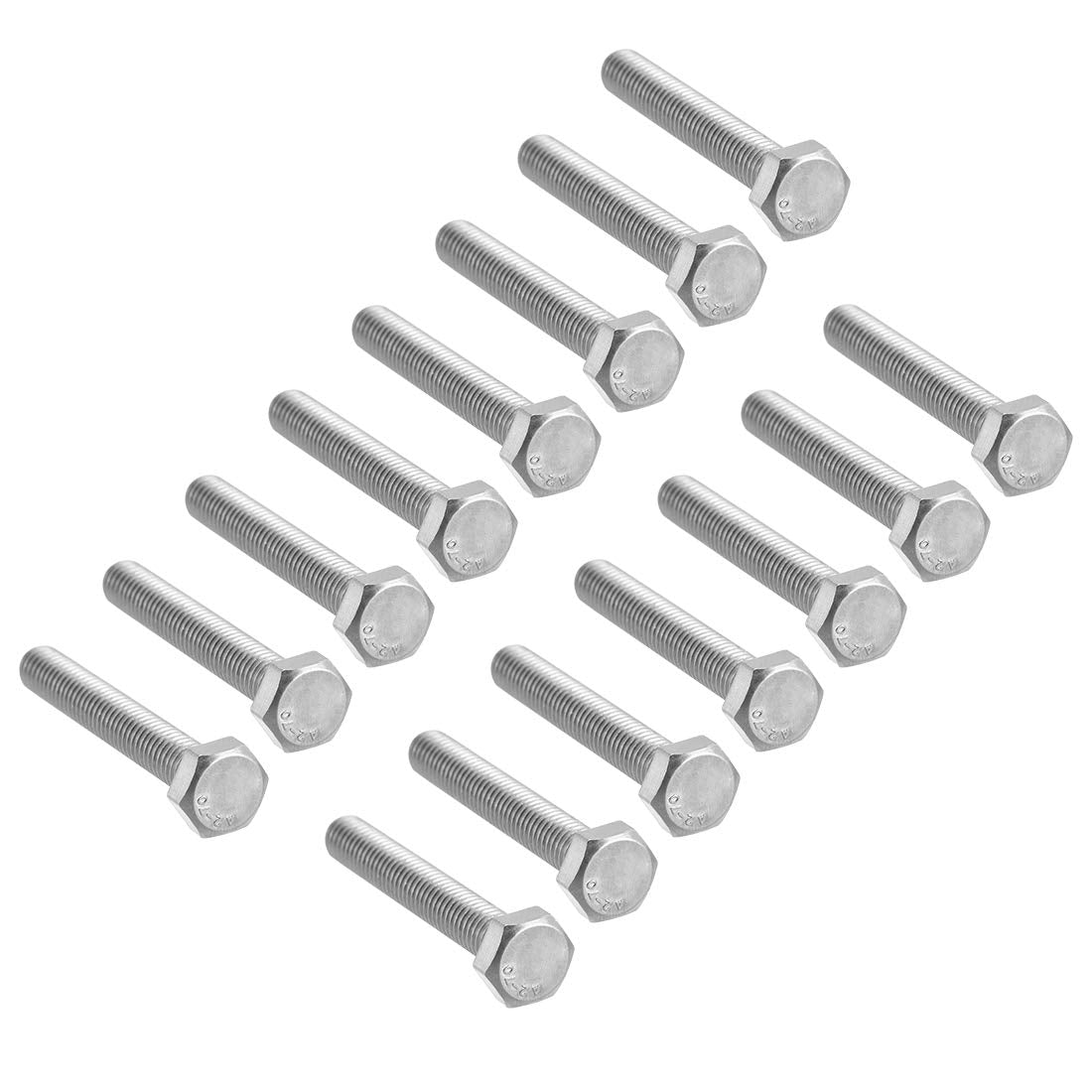 M8x50mm Hex Bolts 304 Stainless Steel Hexagon Screw Bolt 15pcs