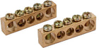 5 Positions Electric Wire Screw Terminal Ground Copper Neutral Bar 2pcs