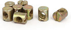 6mm X 12mm Cross Dowel Slotted Metal Barrel Nuts 8PCS for Furniture Bed Chair