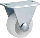 Caster Wheels 1" Polypropylene with Top Plate 11LBS Capacity for Furniture Carts Workbench, White, Pack of 8