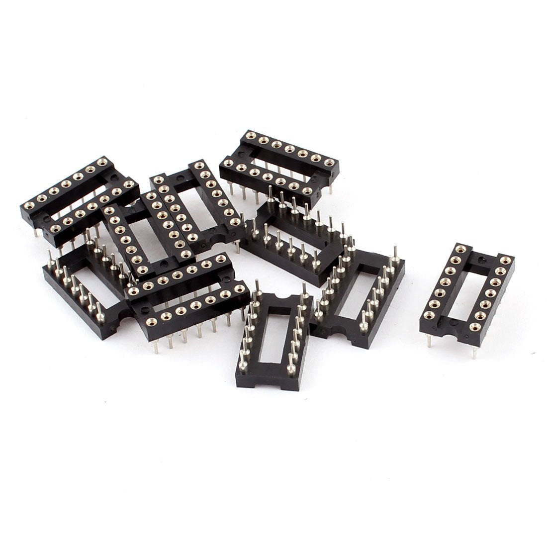 10 Pieces 2.54 mm Pitch 14 Pins Round Hole Soldering DIP IC Socket Adaptor