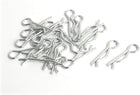 1.6mm x 28mm R Pins Spring Cotter Clip Hardware Silver Tone 20 Pcs