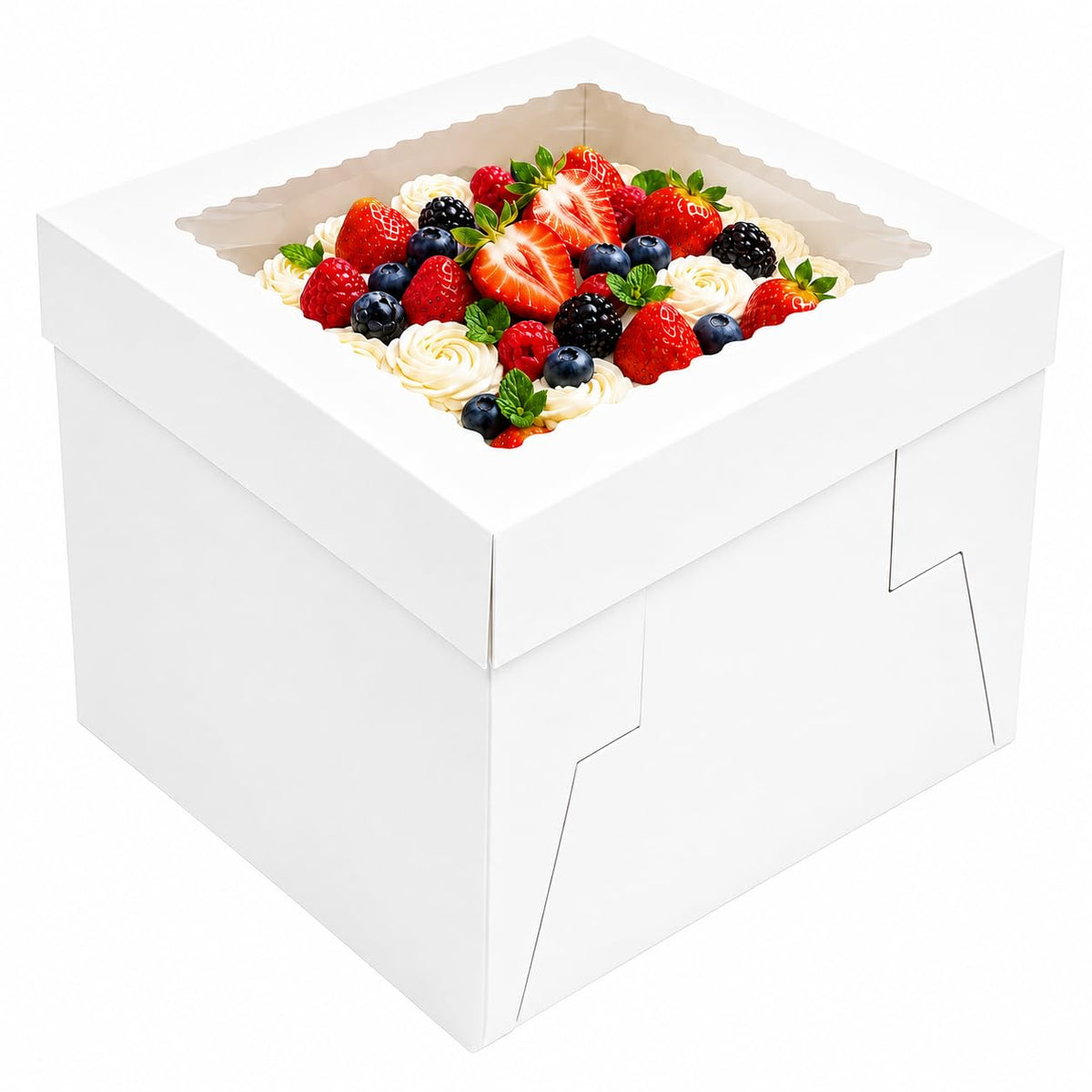 LinkMejor 2 Pack Halloween Bakery Boxes, 12x12x8 Cake Boxes untuk Kue Kustom