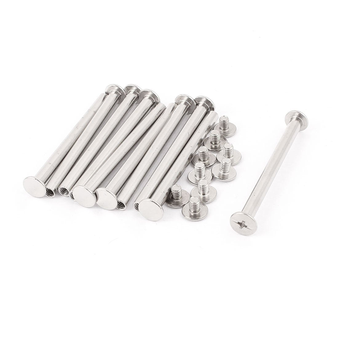 10Pcs 5x60mm Nickel Plated Screw Post Binding Screws for Album Menu