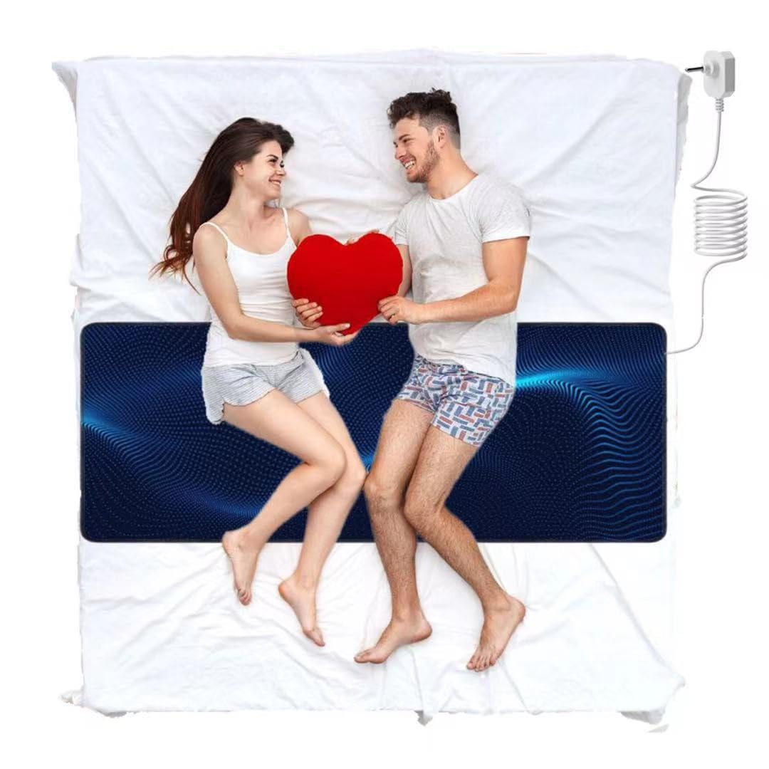 LinkMejor Grounding Mat for Bed Queen Size 60"×27" with Adjustable Straps