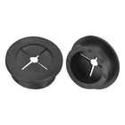 2 Pcs Cable Cord Grommet, 1-1/4 Inch (32mm) Desk Grommet Flexible Rubber Grommets Wire Hole Cover Pass Through for Office Computer Desk Wire Organizer, Black