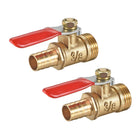 Brass Air Ball Valve Shut-off Switch G3/8 Male to 3/8" Hose Barb Pipe Tubing Fitting Coupler 180 Degree Operation Handle 2Pcs